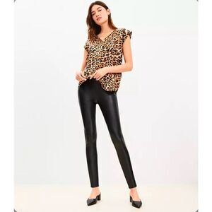 LOFT Petite Faux Leather Leggings